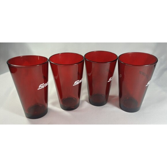 Snap-On Tools Red Pint Glasses Set of 4 - Picture 15 of 16
